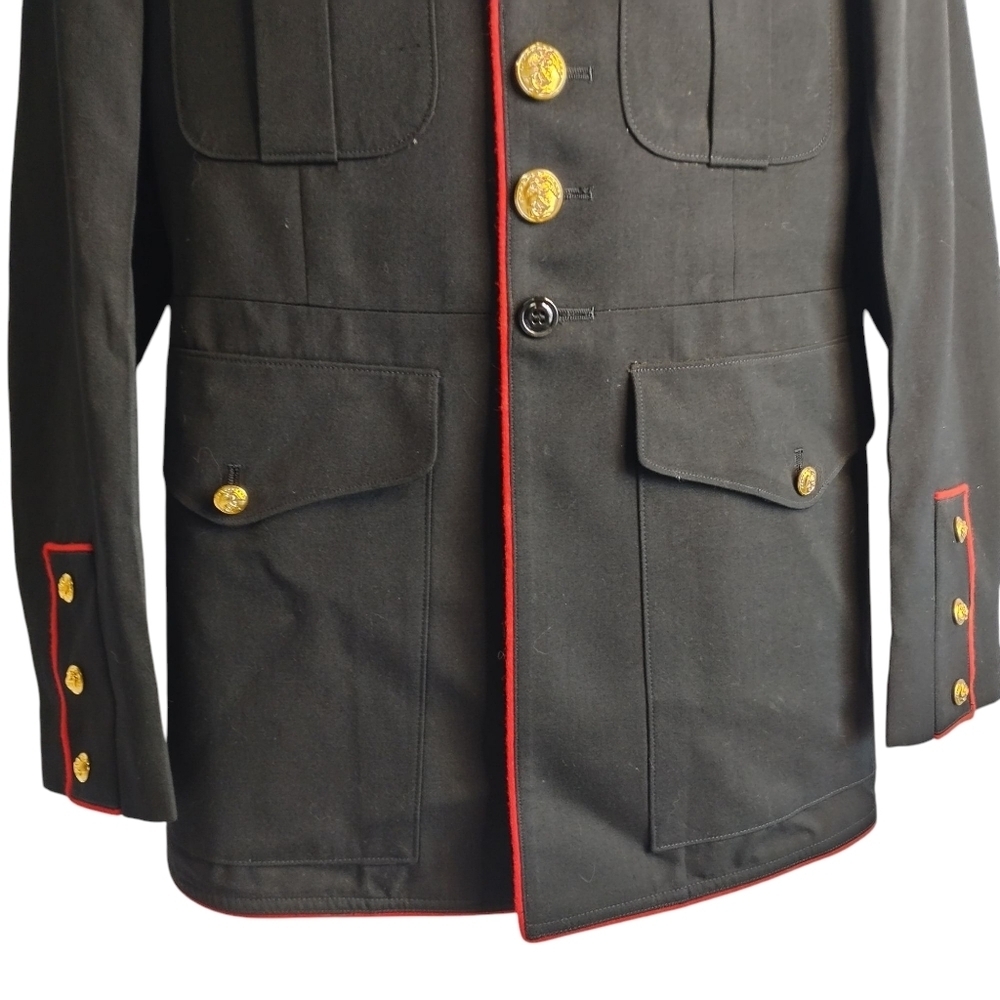 US Army Decorated Wool Army Green Military Coat Jacket Size 40S - Picture 4 of 12